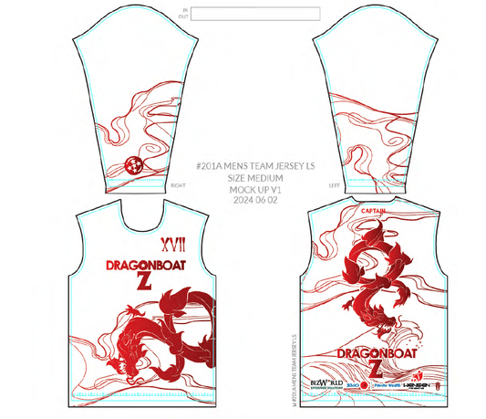 Dragon Boat Z | Men's Team Jersey Long Sleeve - Oddball Workshop