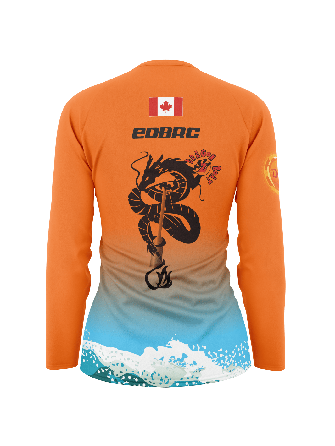 EDBRC Dragon Boat Z | Women's Athletic Jersey Long Sleeve - Oddball Workshop