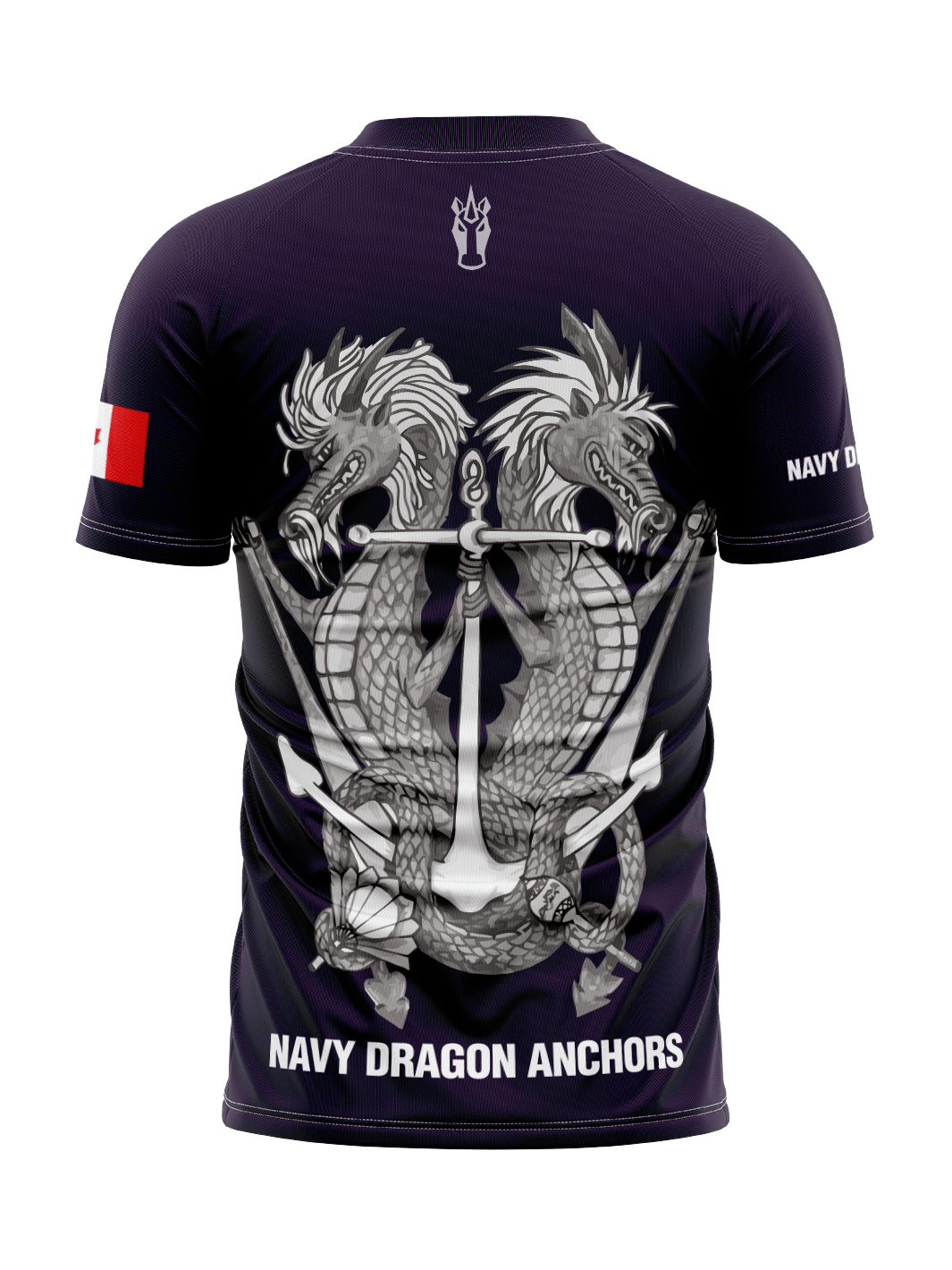 Navy Dragon Anchors | Men's Athletic Jersey Short Sleeve - Oddball Workshop