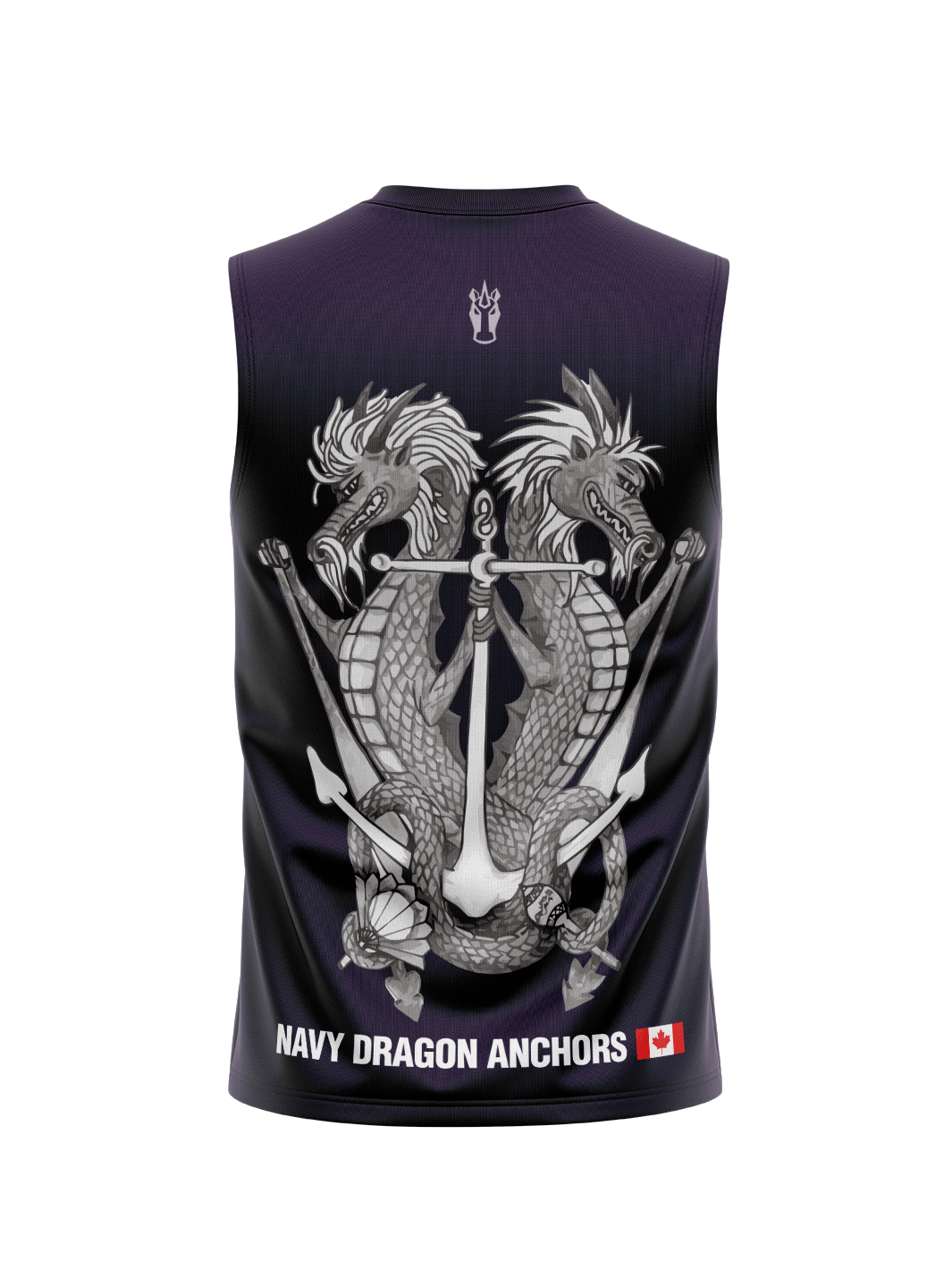 Navy Dragon Anchors | Men's Prime Sleeveless Top - Oddball Workshop