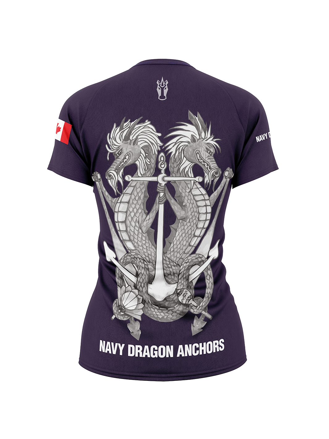 Navy Dragon Anchors | Women's Athletic Jersey Short Sleeve - Oddball Workshop