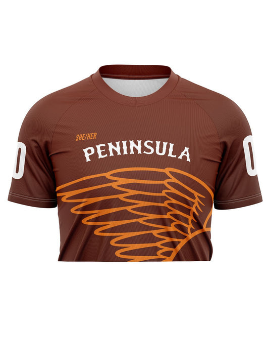Peninsula RD | Unisex Athletic Jersey Short Sleeve Crop - Oddball Workshop