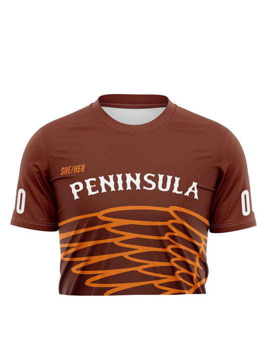Peninsula RD | Unisex Team Jersey Short Sleeve Crop - Oddball Workshop