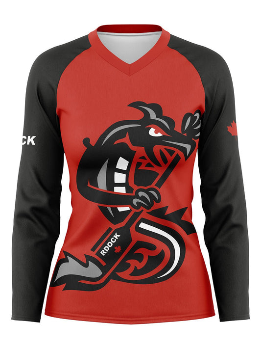 Raging Dragons | Women's Performance Jersey Long Sleeve - Oddball Workshop