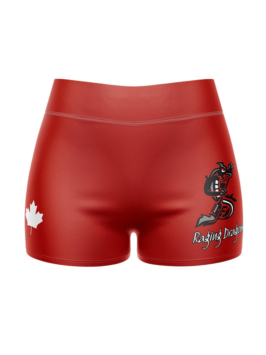 Raging Dragons | Women's Spandex Shorts - Oddball Workshop