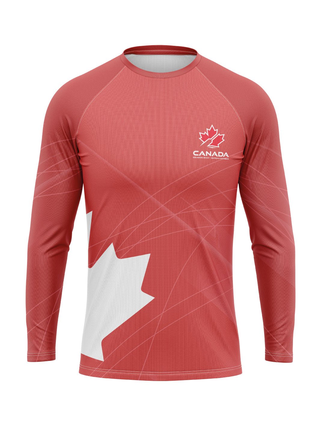 Team Canada Dragon Boat Supporters | Men's Athletic Jersey Long Sleeve - Oddball Workshop