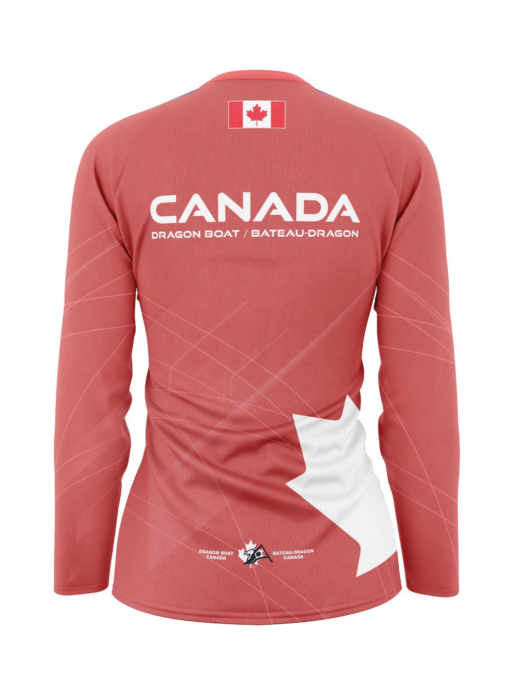 Team Canada Dragon Boat Supporters | Women's Athletic Jersey Long Sleeve - Oddball Workshop