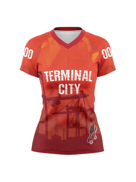 Terminal City Roller Derby | Women's Athletic Jersey Short Sleeve - Oddball Workshop