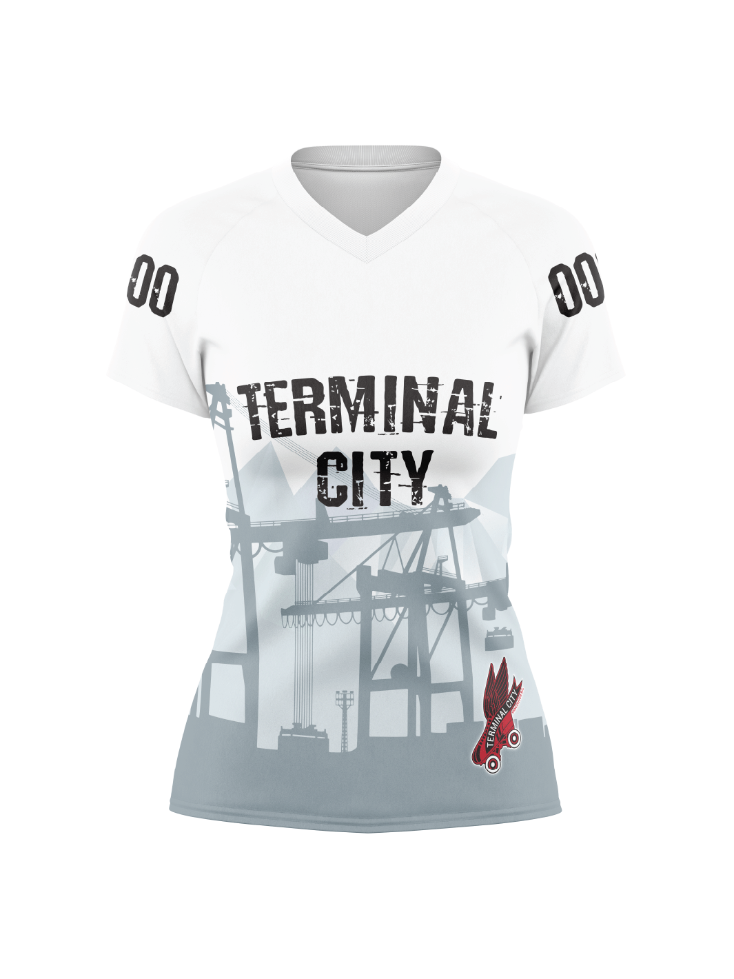 Terminal City Roller Derby | Women's Athletic Jersey Short Sleeve - Oddball Workshop