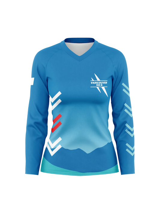 Vancouver Va'a | Women's Athletic Jersey Long Sleeve - Oddball Workshop