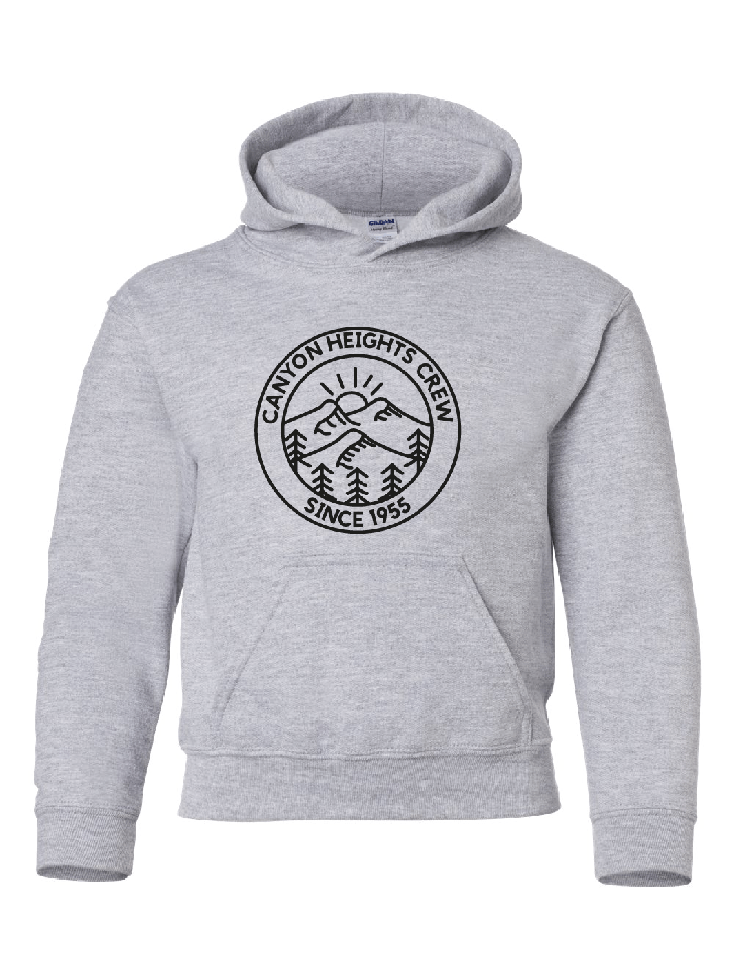 Canyon Heights Elementary | Gildan Heavy Blend Youth Hooded Sweatshirt (Front Logo) - Oddball Workshop