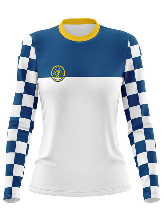 Sublimated Women's Checkered Long Sleeve Jersey - Oddball Workshop