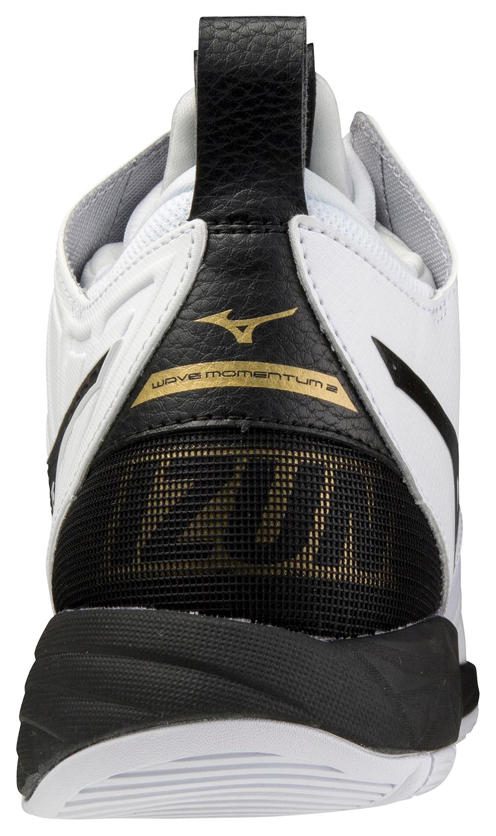 Mizuno Momentum 2.0 MID Unisex - White/Black/Gold - Oddball Workshop