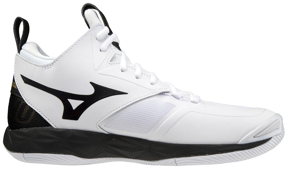 Mizuno Momentum 2.0 MID Unisex - White/Black/Gold - Oddball Workshop