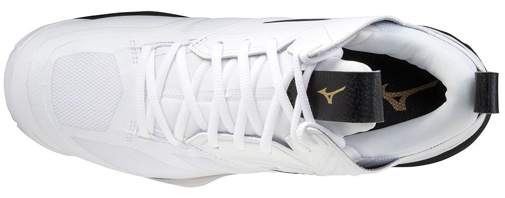 Mizuno Momentum 2.0 MID Unisex - White/Black/Gold - Oddball Workshop