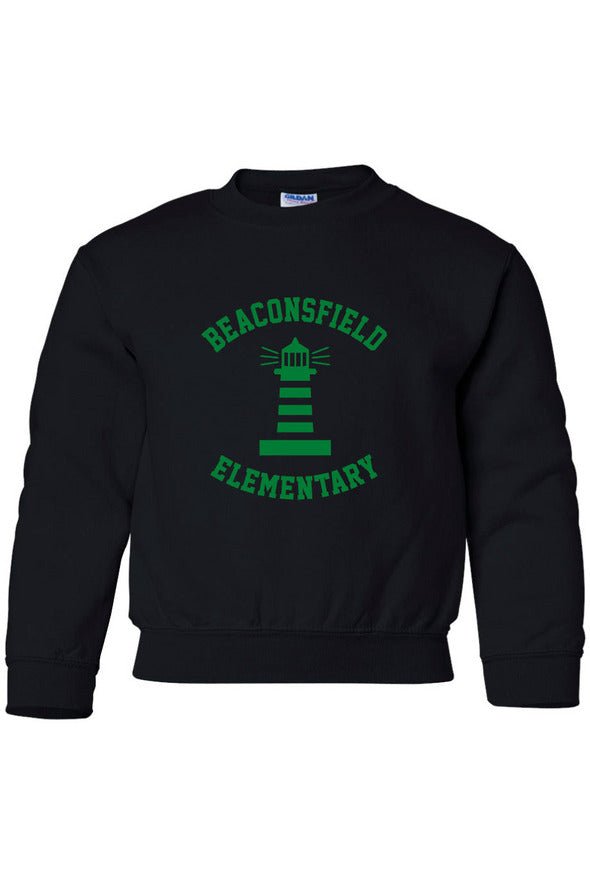 Beaconsfield Full Logo (1 Color) Youth Crewneck Sweatshirt - Oddball Workshop