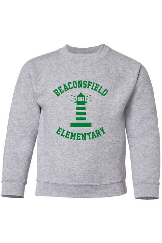 Beaconsfield Full Logo (1 Color) Youth Crewneck Sweatshirt - Oddball Workshop
