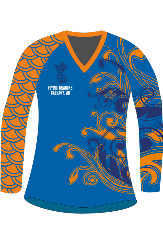 Calgary Flying Dragons Women's h2O Performance Jersey Long Sleeve - Oddball Workshop