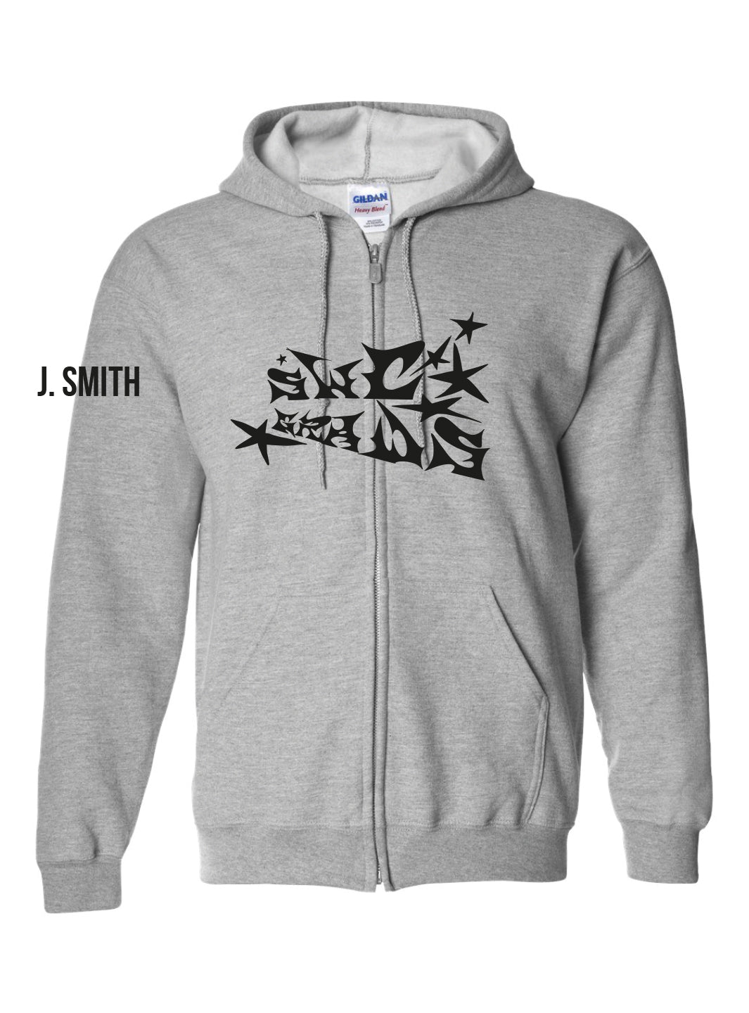Churchill Secondary Grad 2024 Zip Up Hoodie (Stars Logo) - Oddball Workshop