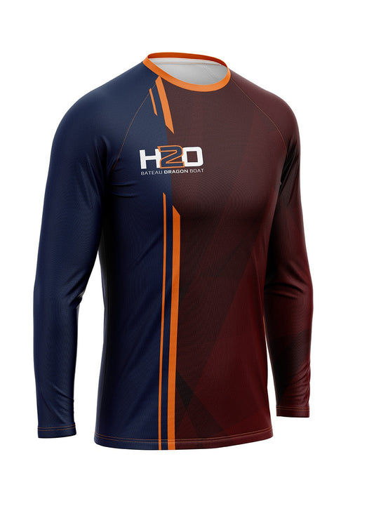 Crimson Dragons H2O Men's Athletic Jersey Long Sleeves - Oddball Workshop