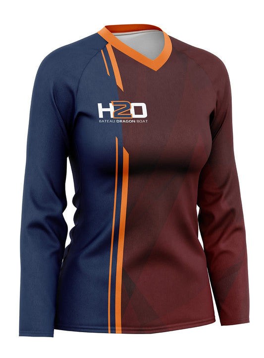 Crimson Dragons H2o Women's Athletic Jersey Long Sleeve - Oddball Workshop