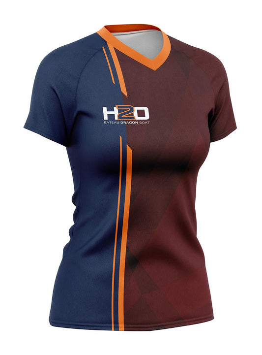 Crimson Dragons H2o Women's Athletic Jersey Shorts Sleeve - Oddball Workshop