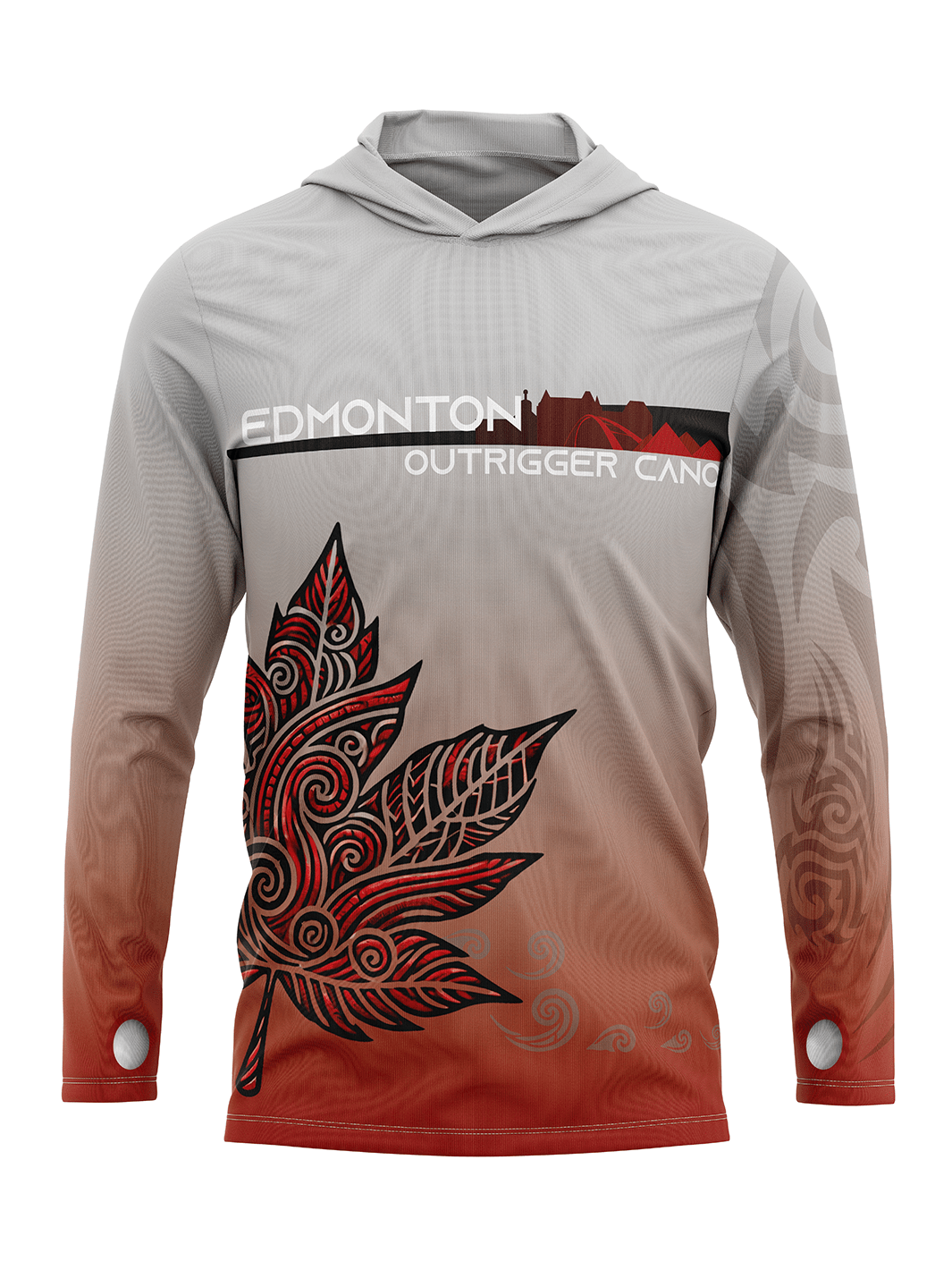 EDBRC Outrigger | Unisex Hooded Team Jersey Long Sleeve w/ Thumbholes - Oddball Workshop
