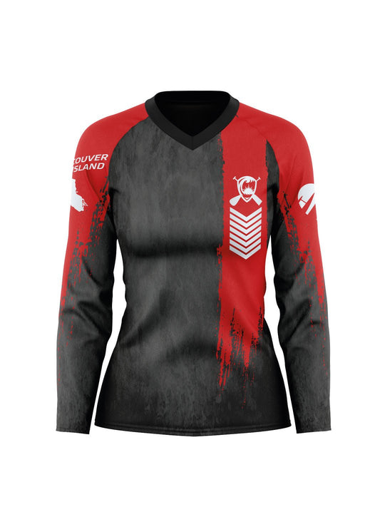Gorging Dragons | Women's Athletic Jersey Long Sleeve - Oddball Workshop
