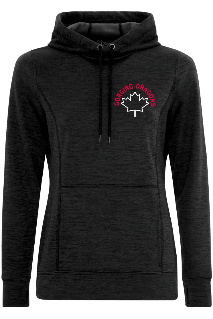 Gorging Dragons Women's Dynamic Heather Fleece Hoodie - Oddball Workshop