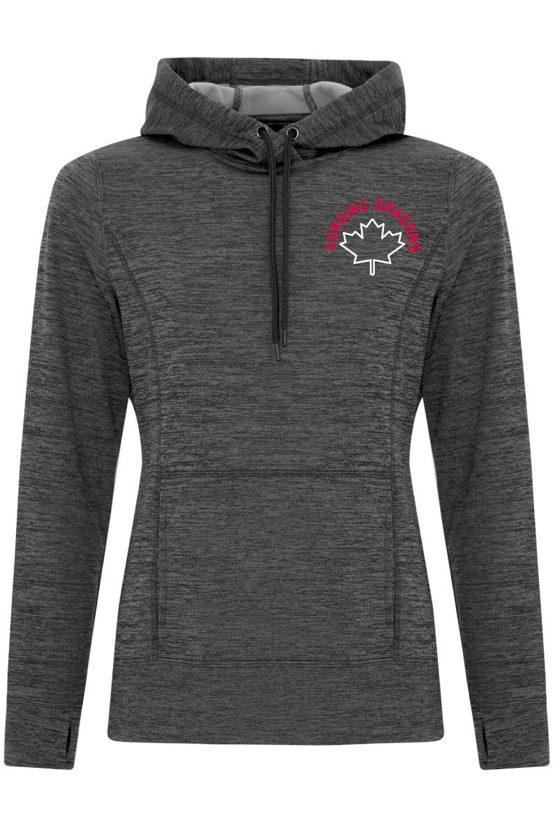 Gorging Dragons Women's Dynamic Heather Fleece Hoodie - Oddball Workshop