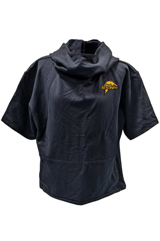 Max Storm Women's Funnel Neck Short Sleeve Hoodie - Oddball Workshop
