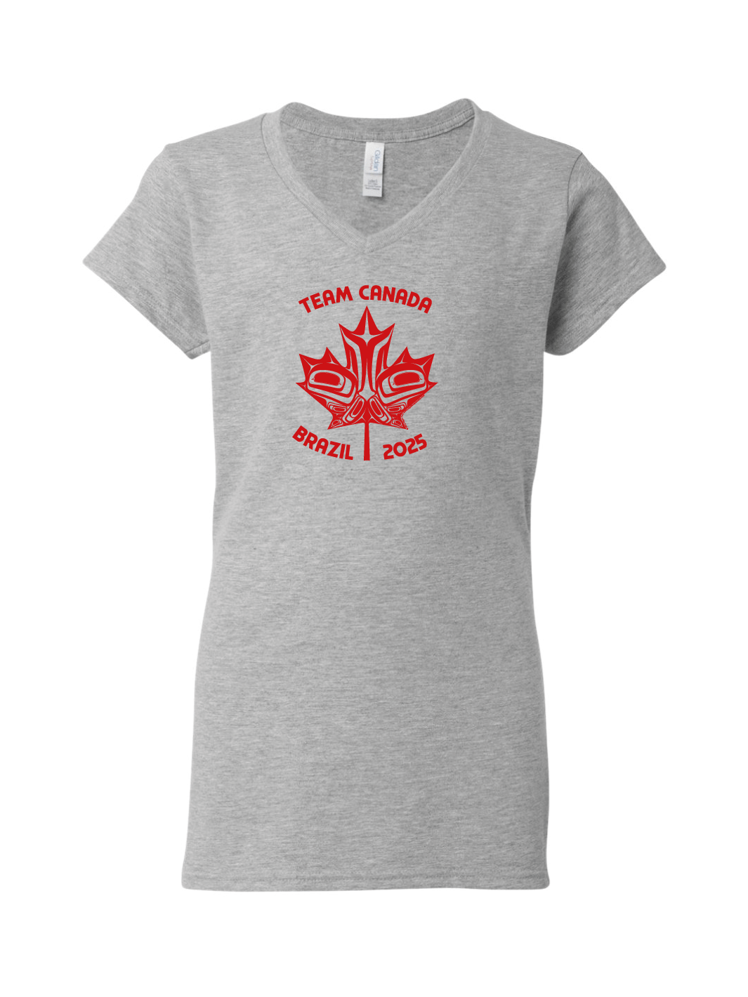 Team Canada Brazil Casual Wear - Women's V - neck T-shirt - Oddball Workshop