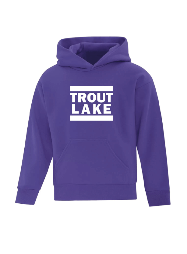 Trout Lake | Pullover Hoodie - Front Print (Youth) - Oddball Workshop