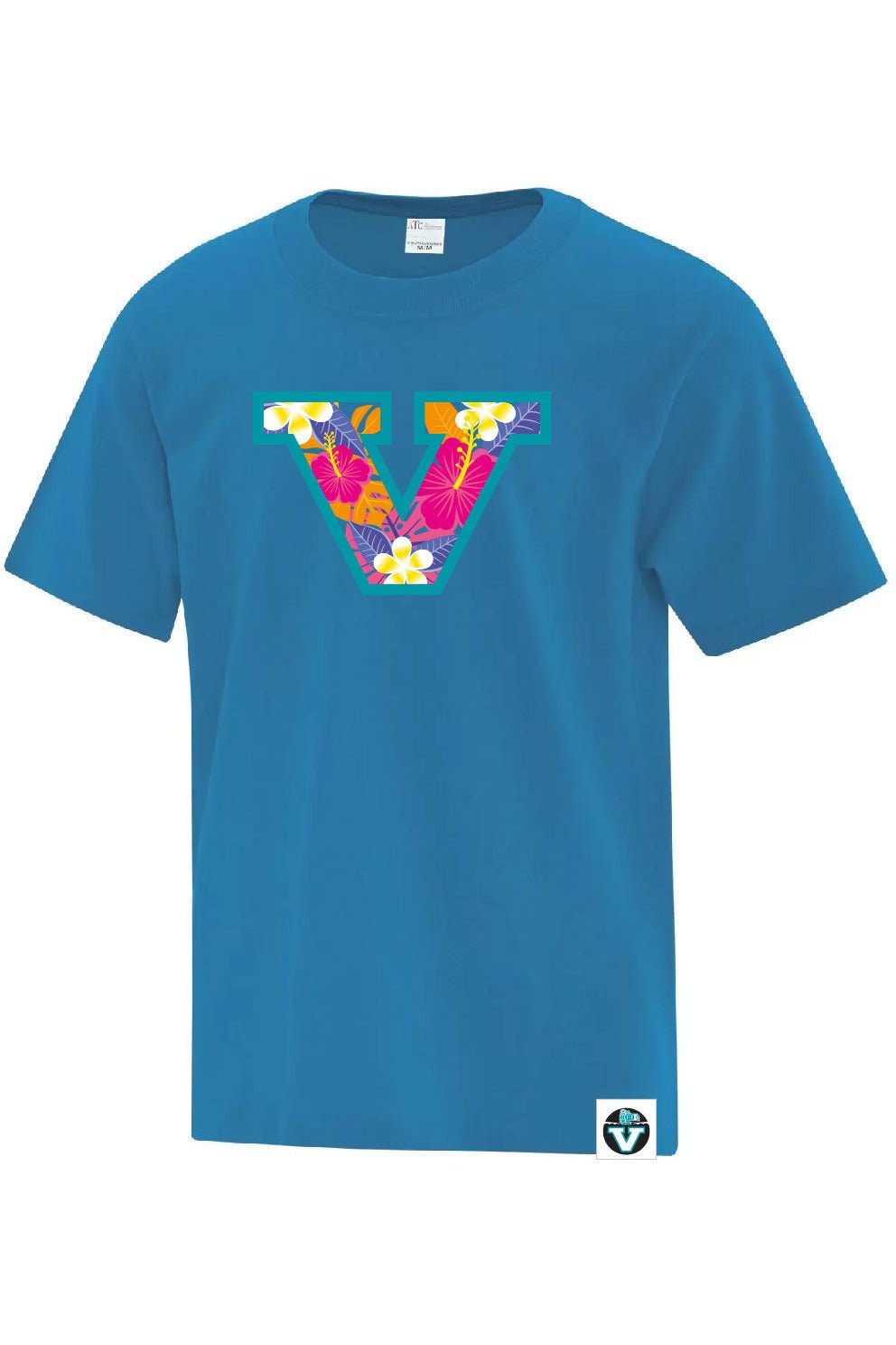 Vancouver Lacrosse Floral V Logo Short Sleeve Tee (Youth) - Oddball Workshop