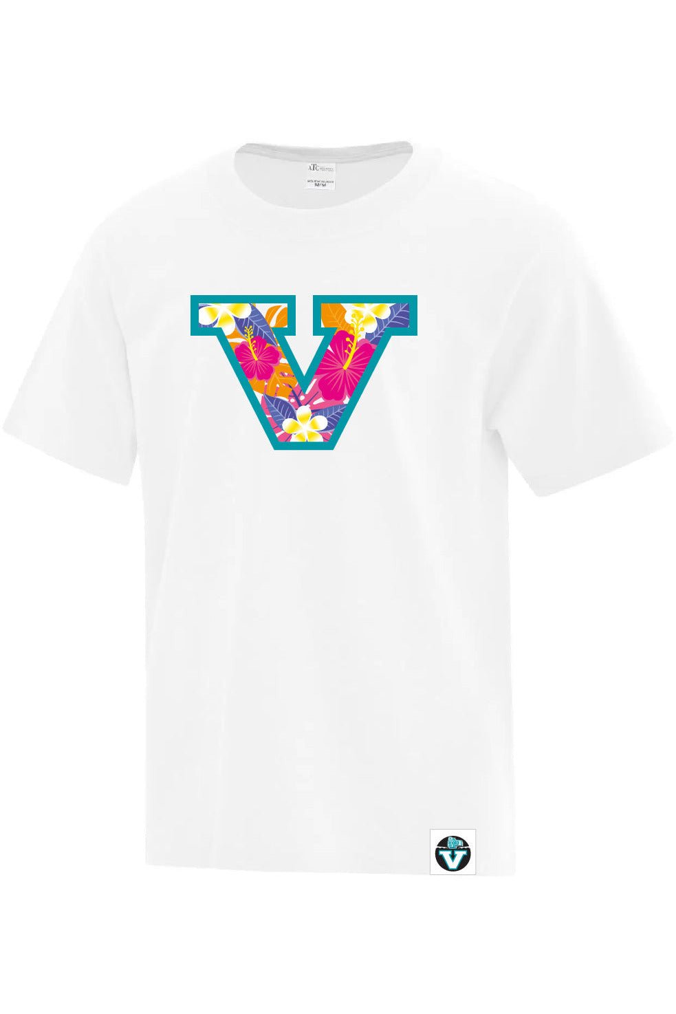 Vancouver Lacrosse Floral V Logo Short Sleeve Tee (Youth) - Oddball Workshop