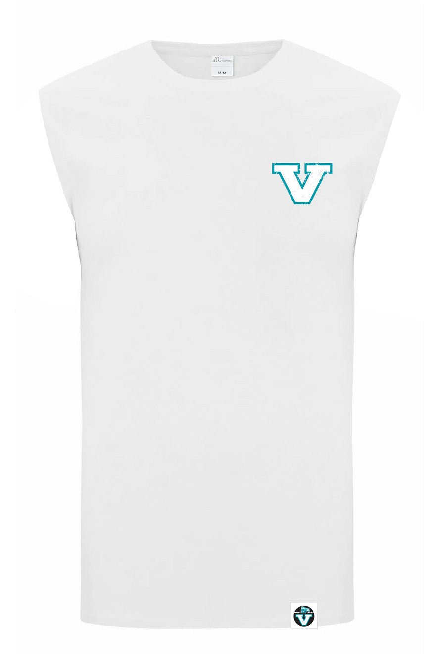 Vancouver Lacrosse | Left Chest Vintage V Sleeveless T-shirt (Adult) - Oddball Workshop