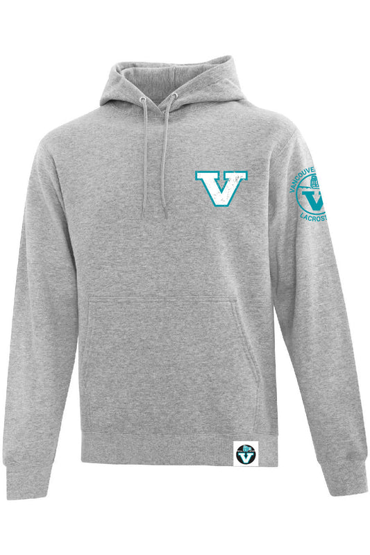 Vancouver Lacrosse | Left Chest Vintage V w/ Left Arm Crest Hoodie (Adult) - Oddball Workshop
