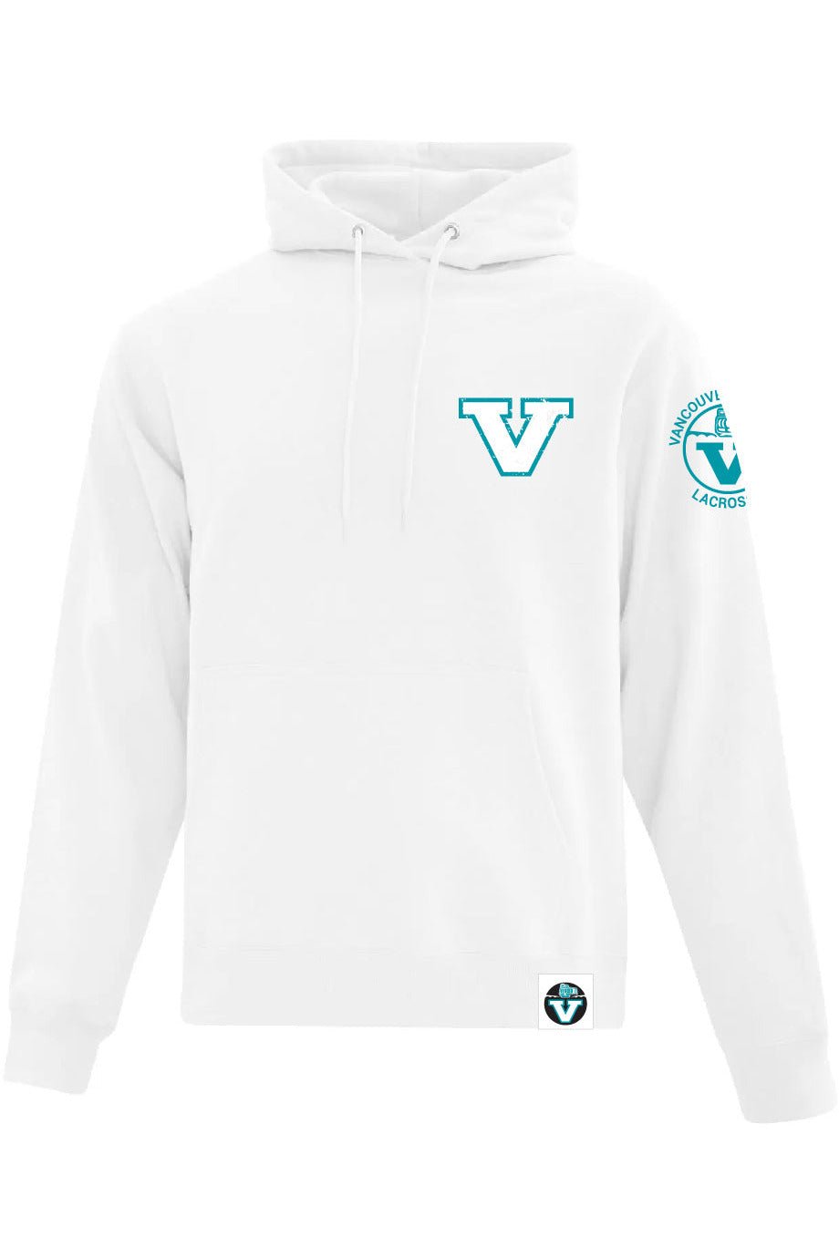 Vancouver Lacrosse | Left Chest Vintage V w/ Left Arm Crest Hoodie (Adult) - Oddball Workshop
