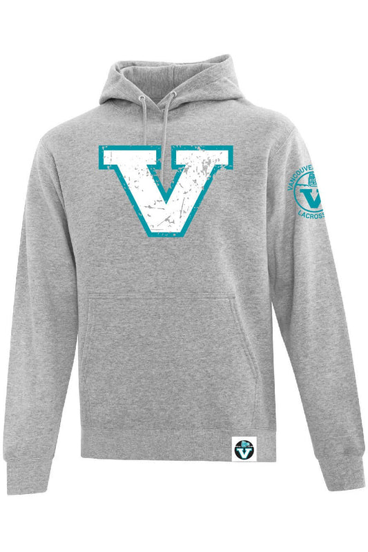 Vancouver Lacrosse | Vintage V w/ Crest Hoodie (Adult) - Oddball Workshop