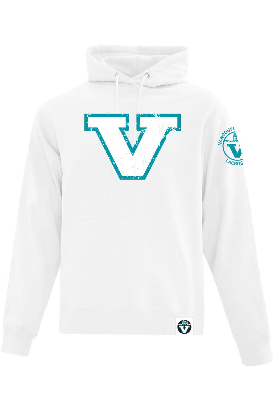 Vancouver Lacrosse | Vintage V w/ Crest Hoodie (Adult) - Oddball Workshop