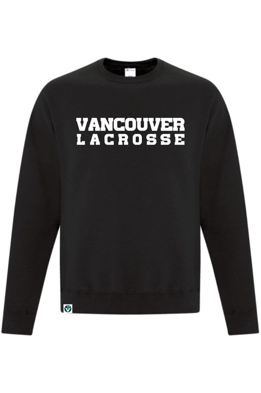 Vancouver Lacrosse | Word Bar Mid - Weight Crewneck Sweatshirt (Adult) - Oddball Workshop