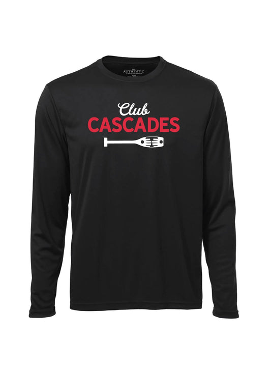 Cascades Club Youth Dry - Fit Long - Sleeve Tee With Logo - Oddball Workshop