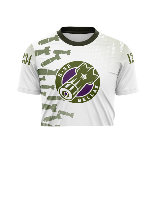 Calgary Roller Derby | B52 Bellas Light | Men'steam Jersey Short Sleeve Crop