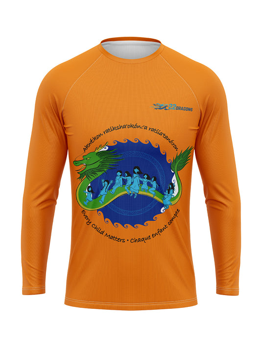 Every Child Matters by a Kanien'kehá:ka artist, Skarahkotá:ne Deom | Men's Athletic Long Sleeve