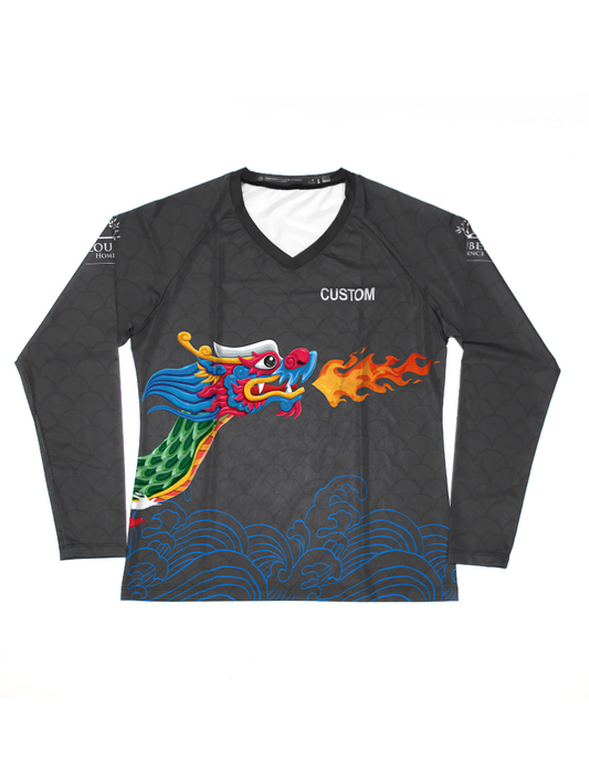 Brier Fire Dragon Boat | Women's Athletic Jersey Long Sleeve Tall