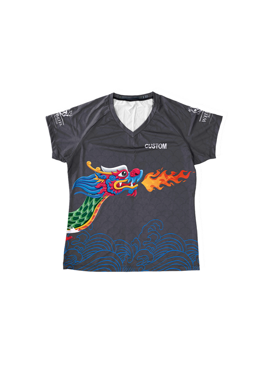 Brier Fire Dragon Boat | Women's Athletic Jersey Short Sleeve Tall