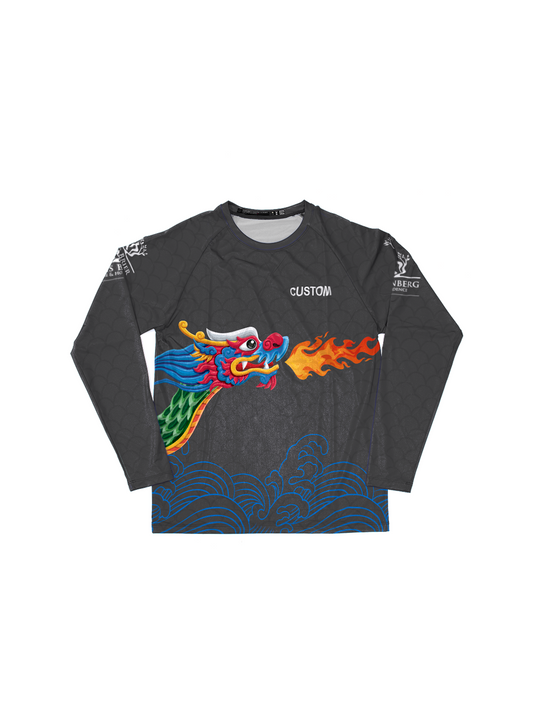 Brier Fire Dragon Boat | Men's Athletic Jersey Long Sleeve