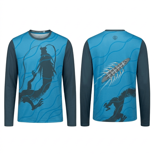 Teal Dragon Flow Men's Team Long Sleeve Jersey - Oddball Workshop