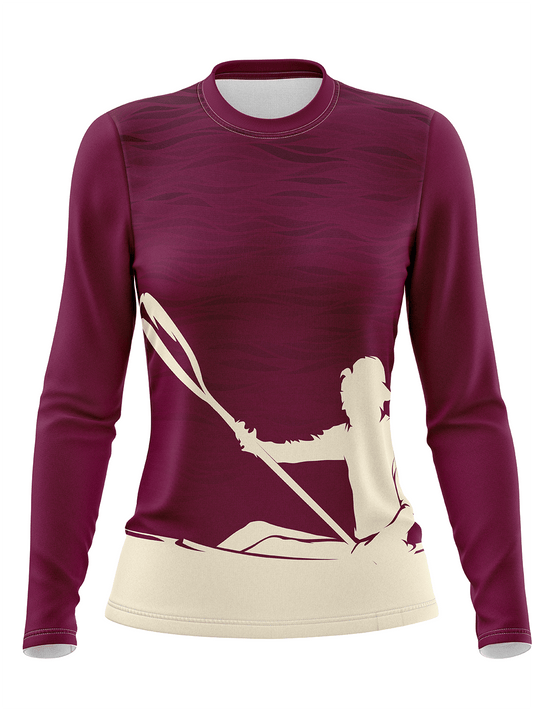 Burgundy Kayak H2O Women's Team Jersey Long Sleeve - Oddball Workshop