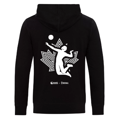 Canuck Volleyball Maple Leaf Pullover Hoodie - Oddball Workshop